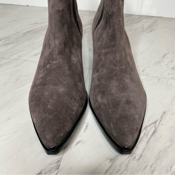 Marc Fisher Yale Gray Suede Pointy Toe Bootie 9.5 M - Picture 11 of 15